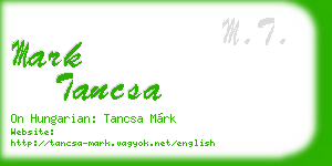 mark tancsa business card